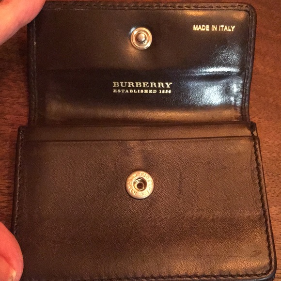 Burberry Vintage Classic Leather Striped Plaid Compact Snap Closure Wallet 😍😍 - Picture 2 of 14
